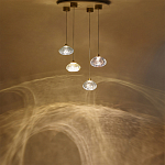 Подвесной светильник с прозрачным стеклянным плафоном округлой формы Effervia  варинант исполнения - 5 | Loft Concept в Ижевске