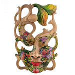 Маска деревянная резная расписная Tropical Paradise варинант исполнения - 2 | Loft Concept в Ижевске