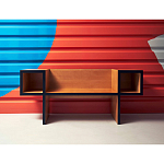 Дизайнерская скамейка  Canton  Beech and Black Bench варинант исполнения - 7 | Loft Concept в Ижевске