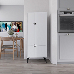 Комод белый с 4-мя дверцами на металлических ножках SPARK MULTIPURPOSE CABINET WHITE варинант исполнения - 10 | Loft Concept в Ижевске