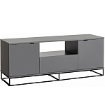 ТВ-тумба цвета графит с  2-мя дверцами и ящиком Strict Lines варинант исполнения - 1 | Loft Concept в Ижевске