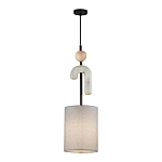 Подвесной светильник с серым тканевым плафоном Flourish варинант исполнения - 2 | Loft Concept в Ижевске