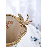 Ваза голубого цвета из фарфора с цветочным рисунком и бронзовой стрекозой Blue Garden варинант исполнения - 8 | Loft Concept в Ижевске