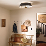 Подвесной светильник с конусовидным металлическим абажуром черного цвета Kichler варинант исполнения - 19 | Loft Concept в Ижевске