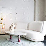 Дизайнерский журнальный стол на 2-х фигурных ножках с подстольем Lycad варинант исполнения - 3 | Loft Concept в Ижевске