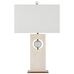 Настольная лампа из мрамора с тканевым прямоугольным абажуром Eternity варинант исполнения - 5 | Loft Concept в Ижевске