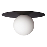 Потолочный светильник с белым шарообразным плафоном и черным круглым основанием Matisse варинант исполнения - 2 | Loft Concept в Ижевске
