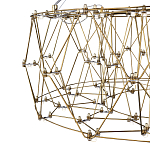 Люстра с тонкой металлической конструкцией цвета золото Quasar варинант исполнения - 5 | Loft Concept в Ижевске