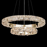 Люстра из 2-х колец с мозаичным хрустальным оформлением Sparks of Crystal варинант исполнения - 4 | Loft Concept в Ижевске