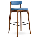 Барный стул из массива ясеня с обивкой из рогожки Elegant Ash варинант исполнения - 1 | Loft Concept в Ижевске