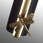 Бра с круглым плафоном из алебастра и бронзовой декоративной стрекозой 45 Alaris  варинант исполнения - 7 | Loft Concept в Ижевске