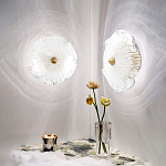 Бра в форме прозрачного стеклянного цветка с рельефной текстурой Textured Glass варинант исполнения - 13 | Loft Concept в Ижевске