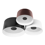 Потолочный светильник с 3-мя цилиндрическими абажурами черного белого и коричневого цвета Urban Dome варинант исполнения - 1 | Loft Concept в Ижевске