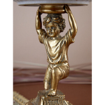 Чаша с цветочным орнаментом на ножке в виде бронзового ангела Eden Garden варинант исполнения - 9 | Loft Concept в Ижевске