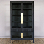 Витрина Primo со стеклянными фасадами и 2 ящиками Черный дуб варинант исполнения - 1 | Loft Concept в Ижевске