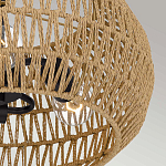 Потолочный светильник с плафоном из плетеного джута и черным каркасом Quoizel варинант исполнения - 6 | Loft Concept в Ижевске