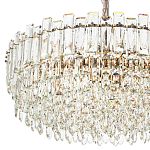 Круглая многоярусная люстра с хрустальным декором Cascade Waterfall Chandelier 18 варинант исполнения - 3 | Loft Concept в Ижевске