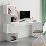 Стол письменный белый с 4-мя открытыми полками BALANCE WHITE варинант исполнения - 2 | Loft Concept в Ижевске