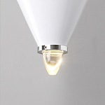 Подвесной светильник светодиодный в виде ряда белых металлических конусов  Herringbone варинант исполнения - 7 | Loft Concept в Ижевске