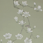 Обои ручная роспись Magnolia Canopy Colourway SC-287 on Aquamarine slub silk варинант исполнения - 1 | Loft Concept в Ижевске