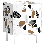 Тумба белая с рисунком Short Graph варинант исполнения - 1 | Loft Concept в Ижевске