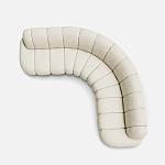 Диван Limoges полукруглой формы с обивкой букле молочного цвета варинант исполнения - 2 | Loft Concept в Ижевске