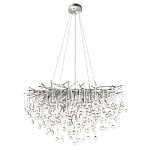 Люстра подвесная с прозрачными стеклянными подвесками в форме капель Диаметр 80 см Droplet Chandelier варинант исполнения - 2 | Loft Concept в Ижевске