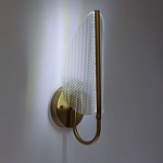 Бра с изогнутым рельефным плафоном Textured Glass варинант исполнения - 2 | Loft Concept в Ижевске