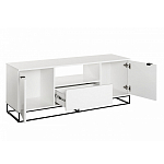 ТВ-тумба белая с  2-мя дверцами и ящиком Strict Lines варинант исполнения - 3 | Loft Concept в Ижевске