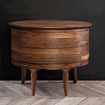 Прикроватный столик из дерева с 2-мя ящиками Moon Walnut Furniture варинант исполнения - 8 | Loft Concept в Ижевске