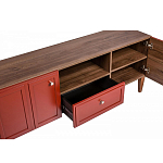 ТВ-тумба красная из массива бука с 2-мя дверками и ящиком Wenge Light варинант исполнения - 5 | Loft Concept в Ижевске