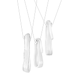 Подвесной светильник белого цвета с 3-мя изогнутыми плафонами Flow Loop варинант исполнения - 1 | Loft Concept в Ижевске