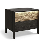 Тумба 2 ящика с подсветкой на рельефном фасаде Warm Industrial варинант исполнения - 4 | Loft Concept в Ижевске