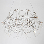Люстра с каркасом из тонких металлических нитей и хрустальными подвесками Crystal Metal Threads Chandelier 60 варинант исполнения - 5 | Loft Concept в Ижевске