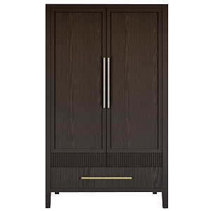 Шкаф платяной Primo с выдвижными ящиками шпон Темный орех