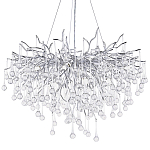 Люстра с хрустальными подвесками капли серебро Droplet Silver Chandelier 15 варинант исполнения - 1 | Loft Concept в Ижевске