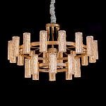 Люстра двухъярусная круглая с текстурными цилиндрическими плафонами Glimpse варинант исполнения - 6 | Loft Concept в Ижевске