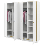 Шкаф белый четырёхдверный для одежды Antique Order варинант исполнения - 3 | Loft Concept в Ижевске