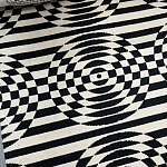 Мебельная ткань Жаккард черно-белый принт 145 см T3-78 варинант исполнения - 1 | Loft Concept в Ижевске