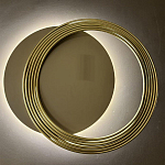 Бра светодиодное круглое в матовых оттенках коричневого и золотого цвета Kosmikos варинант исполнения - 1 | Loft Concept в Ижевске