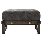 Пуф Duncan винтажная черная кожа  варинант исполнения - 1 | Loft Concept в Ижевске