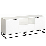 ТВ-тумба белая с  2-мя дверцами и ящиком Strict Lines варинант исполнения - 1 | Loft Concept в Ижевске