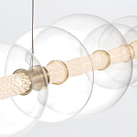 Подвесной светильник линейный с прозрачными стеклянными шарами разного диаметра Eurofase варинант исполнения - 15 | Loft Concept в Ижевске