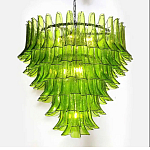 Люстра из семи ярусов зеленого стекла Independence варинант исполнения - 8 | Loft Concept в Ижевске