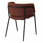 Стул полукруглый мягкий с буклированной обивкой Chair with Boucle Upholstery варинант исполнения - 7 | Loft Concept в Ижевске