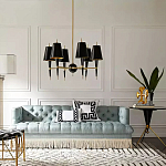 Дизайнерский журнальный столик с круглой столешницей на золотых ножках Risenbix варинант исполнения - 2 | Loft Concept в Ижевске