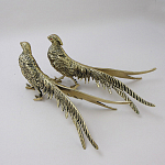 Статуэтка бронзовая пара Фазаны золотые Bronze Birds варинант исполнения - 2 | Loft Concept в Ижевске