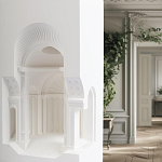 Встраиваемый в стену гипсовый светильник под покраску с арками и рельефными колоннами Antiquity Athena варинант исполнения - 10 | Loft Concept в Ижевске