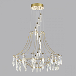 Люстра подвесная из металла с хрустальными прозрачными подвесками Quasar 81 варинант исполнения - 4 | Loft Concept в Ижевске