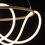 Люстра подвесная круглая золотого цвета с белыми изогнутыми световыми линиями Luke Lampco Tracer Lamp варинант исполнения - 5 | Loft Concept в Ижевске